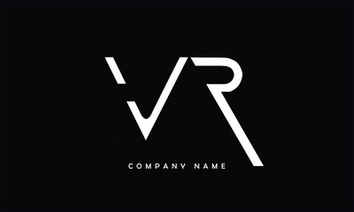 VR, RV, V, R Abstract Letters Logo Monogram