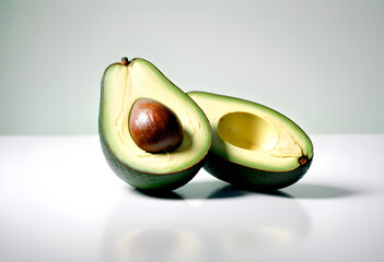 avocado in white background
