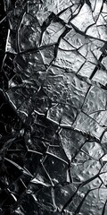 Abstract texture of cracked black paint, grunge background.