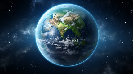 Obraz premium Photorealistic earth planet