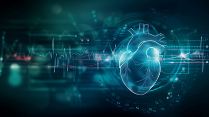 Heartbeat Line Morphing into Digital Code