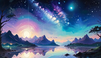 sunset in the mountains