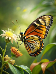 Fototapeta premium ismenius tiger butterfly heliconius ismenius pol