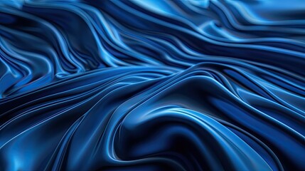 Fototapeta premium Blue abstract background. liquid ripple flow like water. copy space for text