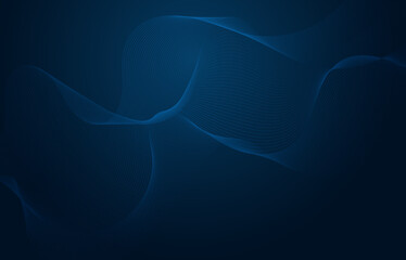 Abstract dark background with glowing wave lines