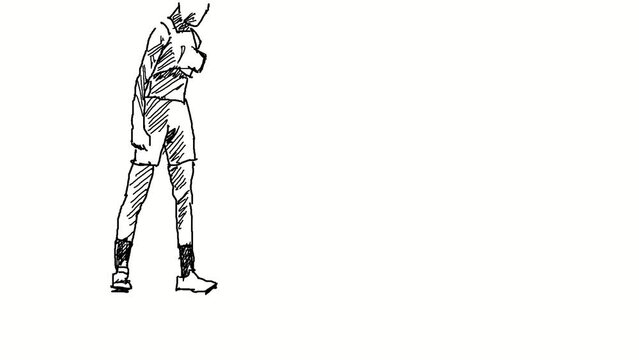 animation of high jump athlete in action.