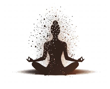 woman meditating in a lotus position, international yoga day