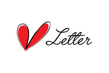 Love logo letter heart logo design and business name ideas 