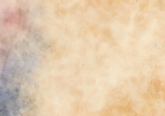 High-quality close-up image of a vintage beige paper texture with watercolor stains captured in intricate detail