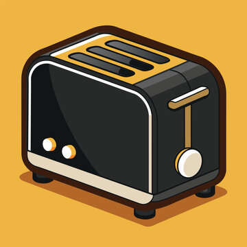 recommend clip art: Toaster black vector icon design