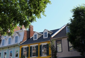 Colorful Architecture in Downtown Fredericksburg Virginia