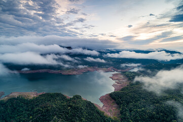 Clouds over the lake