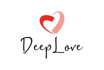 Deep love heart logo design and business name ideas 