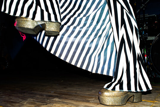 Stomping high heels on stage 