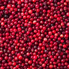 Cranberries texture background, Vaccinium macrocarpon fruits pattern, Oxycoccus macrocarpus mockup