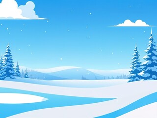 Winter collection. beautiful snow sky Picture for background. Vector illustration