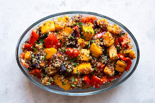 Roast vegetable quinoa salad