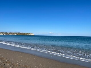 Greece Rhode Ocean cliffs beach blue sky holiday island