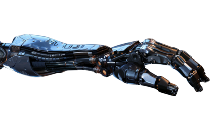 Robot hand on white background