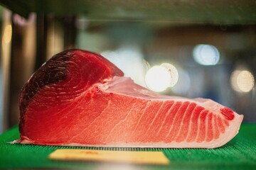 Fresh Tuna Steak on Display