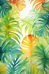 Fototapeta na wymiar tropic leaves background
