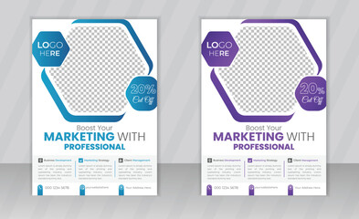 Corporate modern flyer design for business promotion and marketing their services and products through banner, brochure advertisement editable leaflet template, annual report, poster