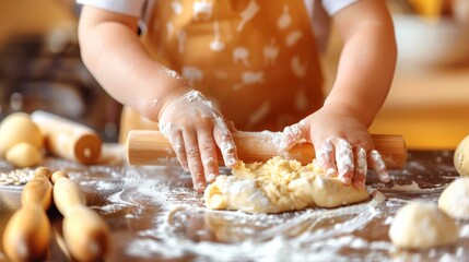 Child Baking in the Kitchen