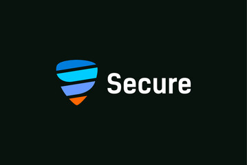 Security  logo secure shield logo design and business name ideas 