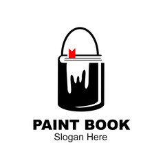 paint book logo design concept vector illustration