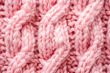 Light pink knitted background. Knitting pattern