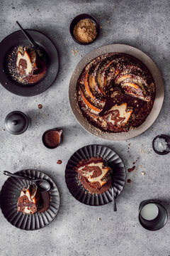 Marbled chocolate bundt cake