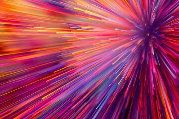 abstract colorful and vibrant streaks of light, fast-moving data streams, conveying a sense of speed and fluidity, dynamic motion blur background