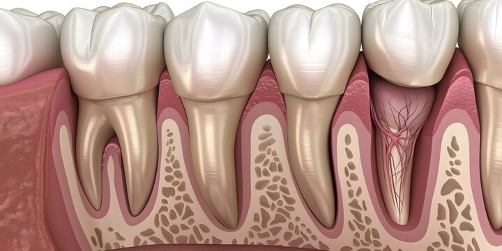 Why Tooth Canal Cleaning Includes the Extraction of Nerve Tissue for Oral Health. Concept Tooth Canal Cleaning, Nerve Extraction, Oral Health, Endodontics