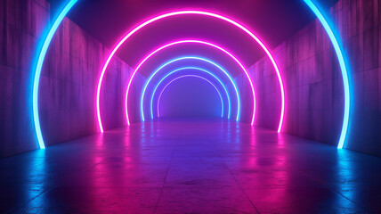 Glowing Futuristic Product Display Stand Podium Background

