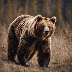Fototapeta premium brown bear in the forest