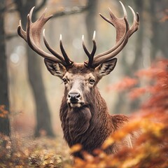 deer stag in the forest