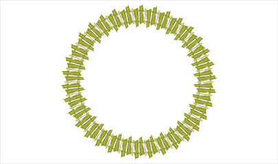 Decorative line art frame for design template