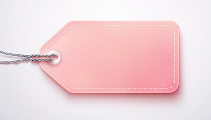 blank tag, Label blank tag paper texture on a pink background