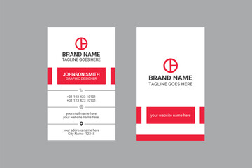 Vertical double sided business card template design. and visiting card design