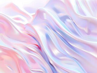 Obraz premium A close-up of a crumpled piece of pink and blue iridescent fabric