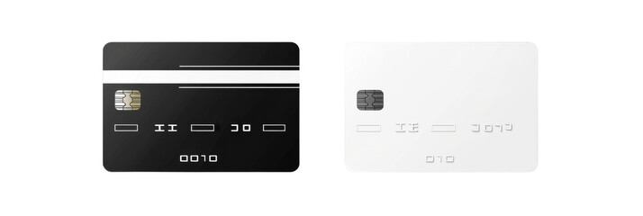 Credit card mockup on white background