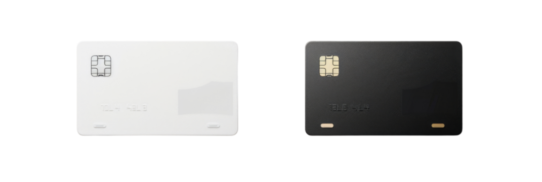 Credit card mockup on white background
