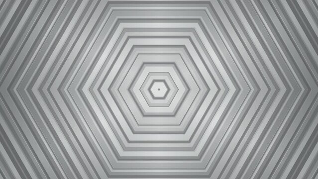 Dynamic Geometric 3D Hexagonal Pattern. White Corporate Abstract Background. Looped video.