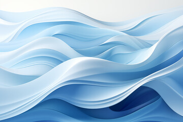 Obraz premium Abstract Illustration of Gentle Water Ripples, Soft Blue and White Tones, Calming and Serene, Minimalist design