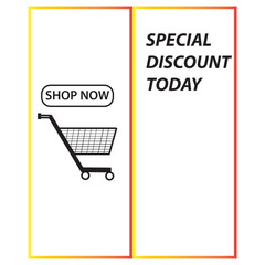 Shop now button with shopping design cart. Shop now. Modern collection for web site. Online shopping. Click here, colorful, buttons hand pointer clicking. Web design elements. Vector and illustration.