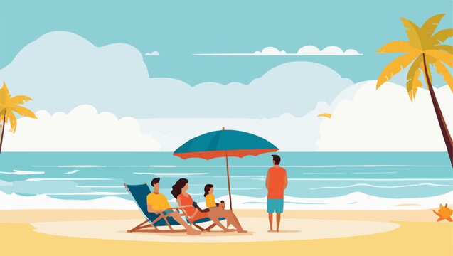how to draw a beach video for kids