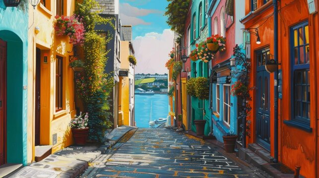 Discover the Charm of Colourful Old Streets in Kinsale, Cork, Ireland.