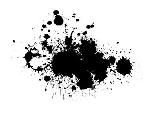 Abstract black blot object. hand drawing. Not AI, Vector illustration