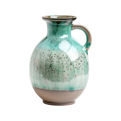 Ceramic vase. Isolated on transparent background.