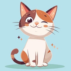Obraz premium Cute Cat character illustration